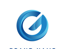 G blue color letter logo design vector template
