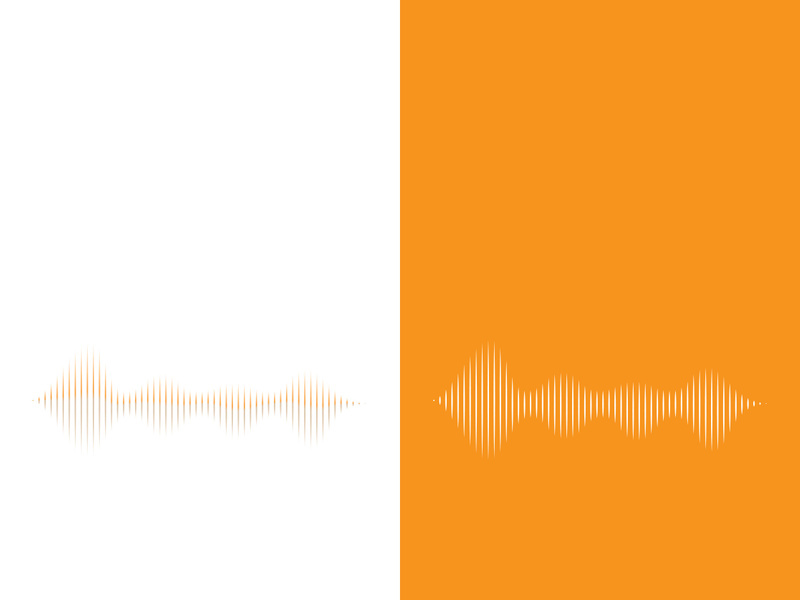 Sound waves vector illustration design template