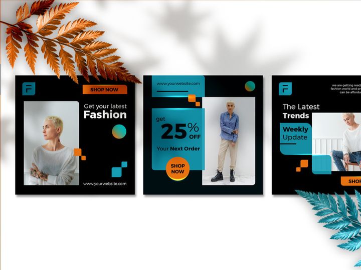 Fashion Sale Banner lush lava color theme Social Media template