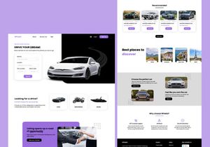 Car Rental Landing Page UI Template design
