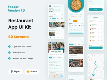 Foodor v1.0 - Food & Restaurant App UI Kit preview picture