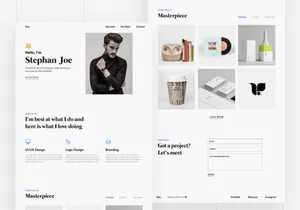 Des. Minimal Portfolio Website UI Kit