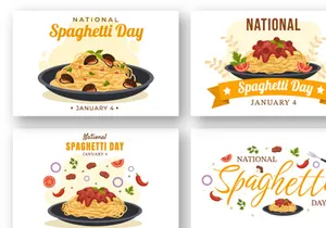 14 National Spaghetti Day Illustration