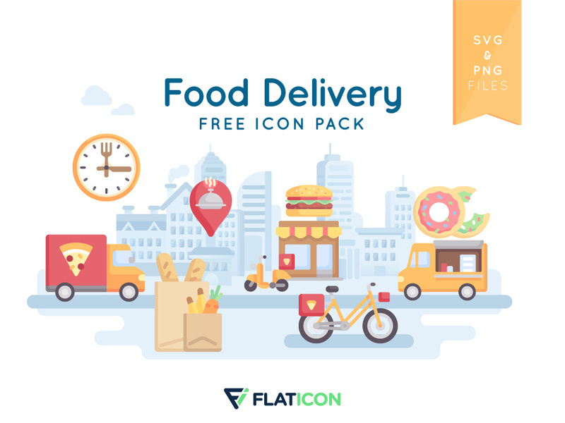 Food Delivery - Free Icon Pack
