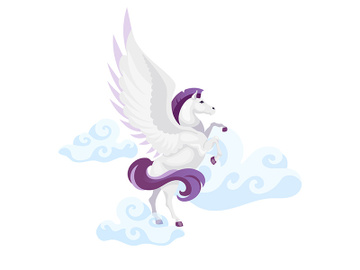 Pegasus flat vector illustration preview picture