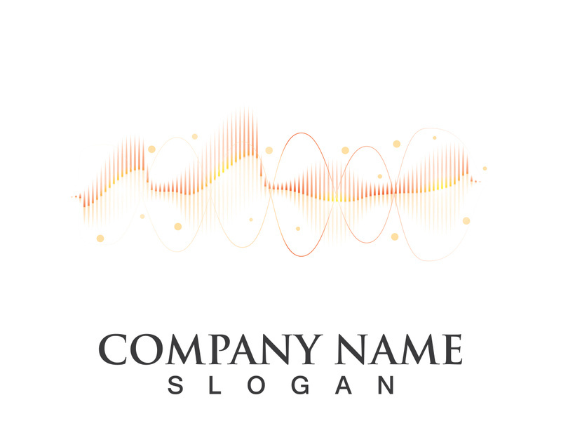 Sound waves vector illustration design template