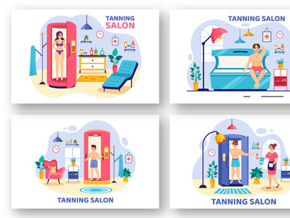 10 Tanning Salon Illustration