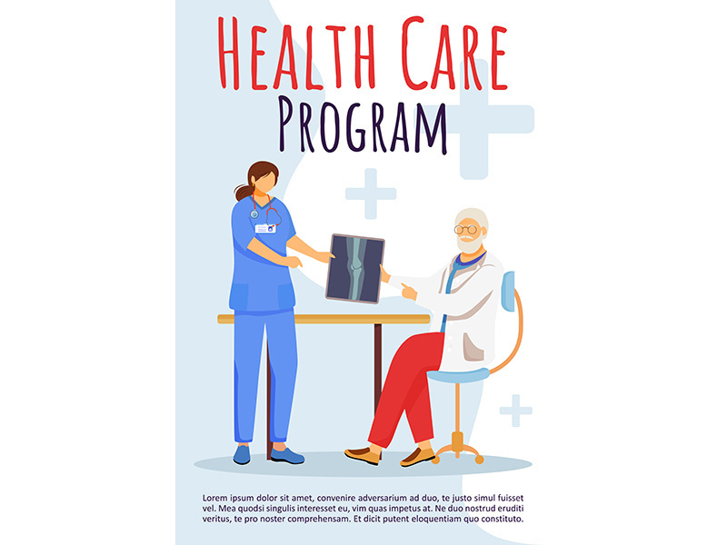Healthcare program brochure template