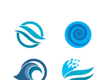 Wave beach vector illustration design logo