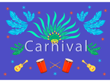 Carnival banner flat vector template preview picture