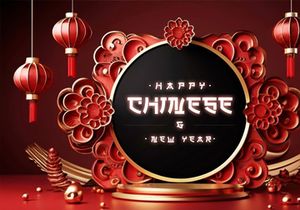 PSD 3d rendaring realistic chinese new year background bundles