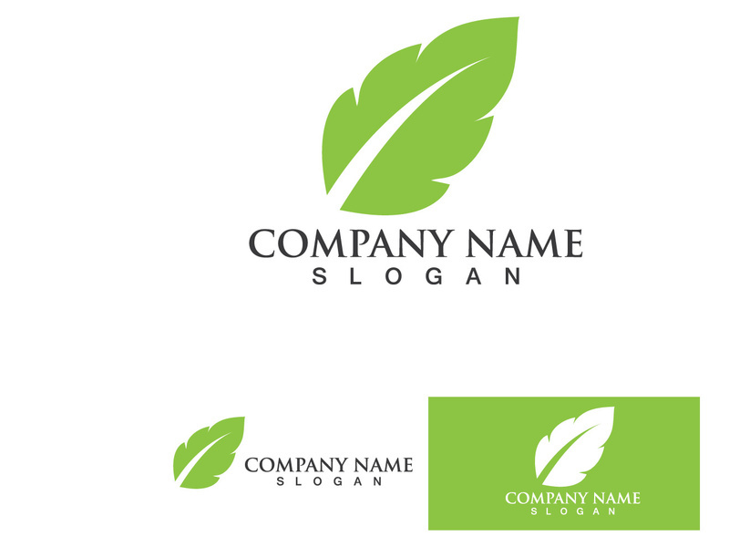 Green Leaf Tree Nature Logo Vector Template V1