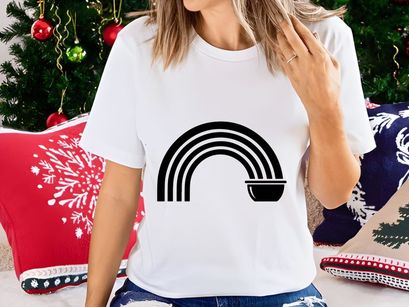 Rainbow and Pot Silhouette