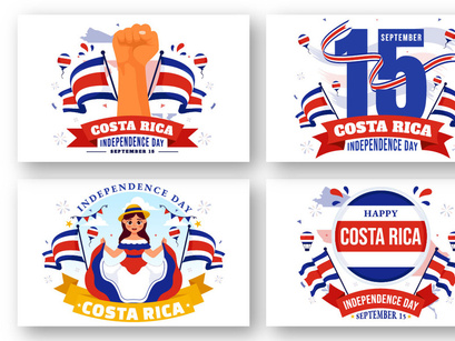 12 Independence Day of Costa Rica Illustration