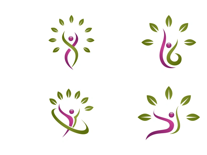 Healthy life Human character logo sign illustration