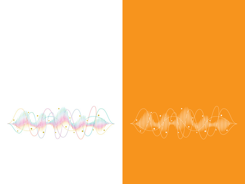 Sound waves vector illustration design template