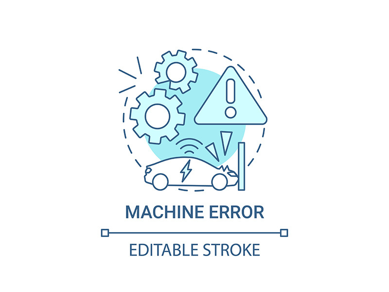 Machine error concept icon.