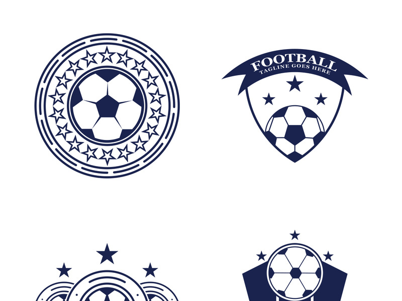 Football logo icon design and symbol soccer club vector