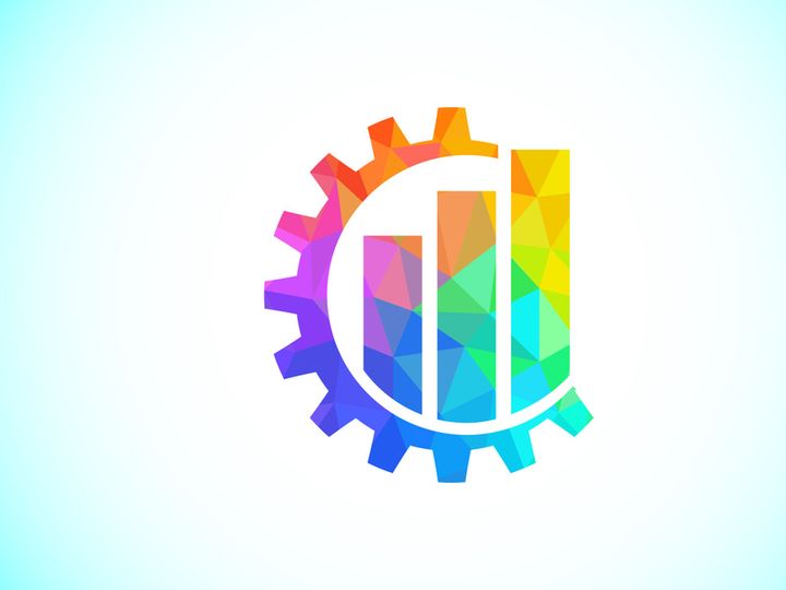 Finance and accounting logo low poly art style design vector template, Business finance logo