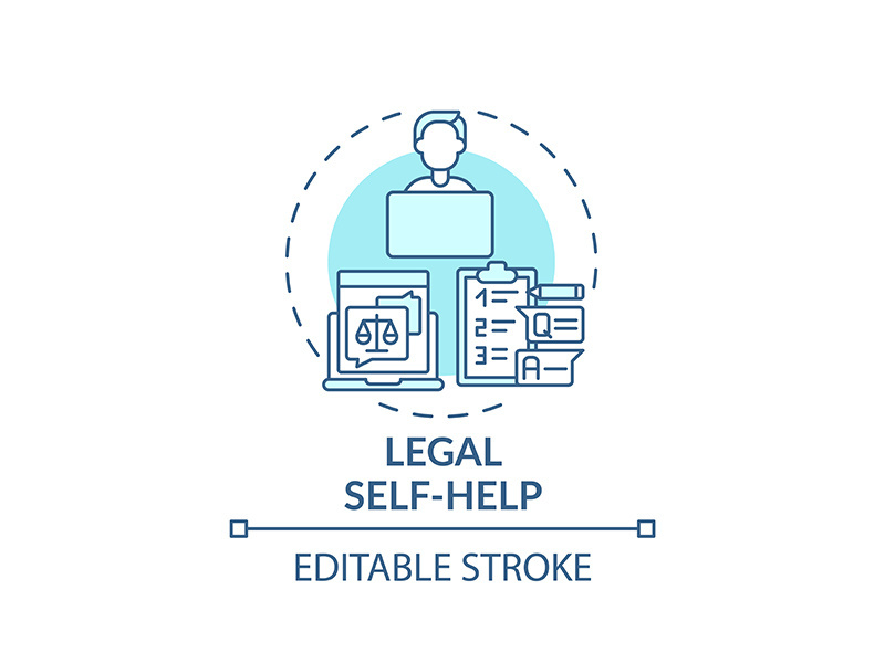 Legal self help concept icon