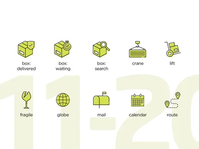 20 Logistics Animated Icons