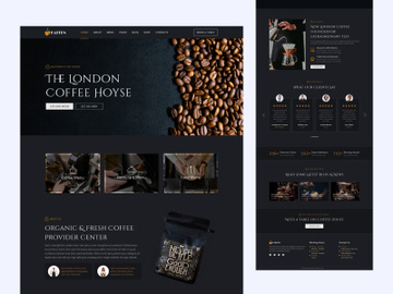 Coffee shop landing page preview picture