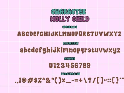 Molly Child - Retro Groovy Display Font