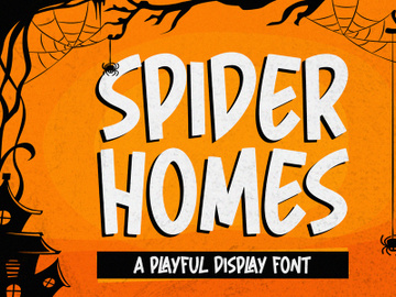 Spider Home - Playful Display Font preview picture