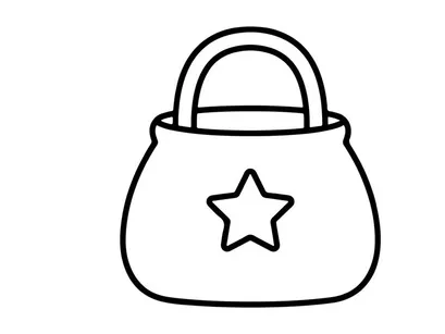 Tas Trick-or-Treat buatan tangan dengan bintang. Musim seram lucu untuk pengumpulan permen dan dekorasi meriah.