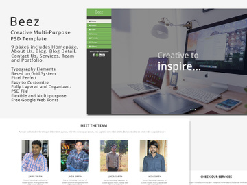 Beez - Creative Multi-Purpose PSD Template preview picture