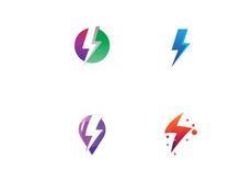 thunder lightning logo creative design.