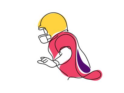 Line art flat illustration Super Bowl
