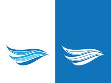 Wave beach vector illustration design logo