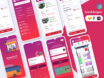 Online Bus Tickets Booking Mobile App UI Kit preview picture