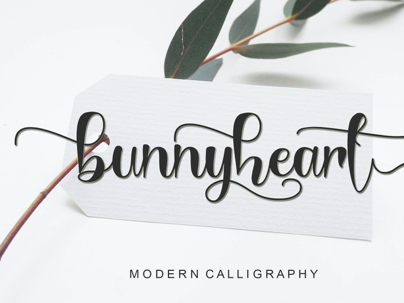Bunnyheart - Modern Calligraphy