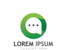 Creative chat room bubble logo design.