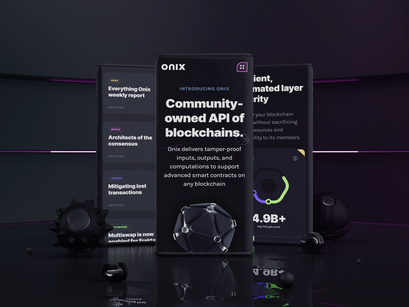 Onix Blockchain Landing Page UI Design Kit