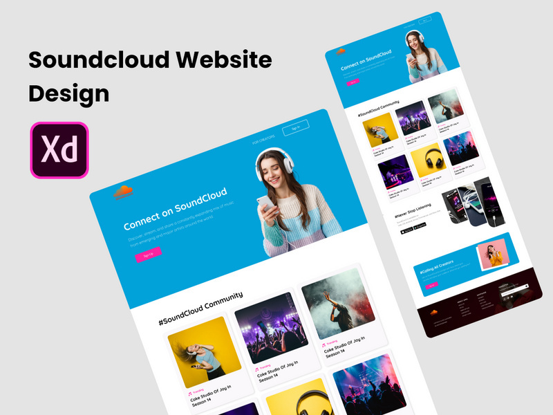 Soundcloud Website Design