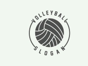 Volleyball Logo, Sport Simple Design, World Sports Tournament Vector, Illustration Symbol Icon
