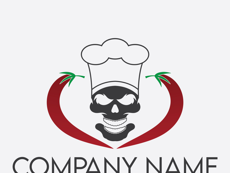 Skull chef logo