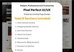 Shipping Landing Page Design