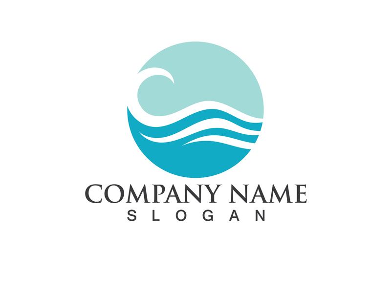 Wave water beach logo