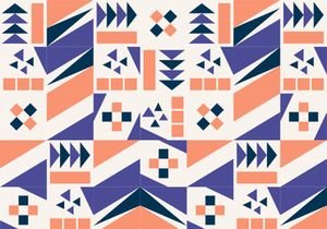 Dark Blue geometric pattern minimalist artwork