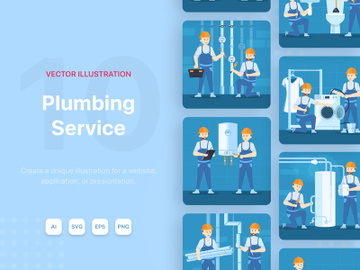 M84_Plumbing Service Illustrations preview picture