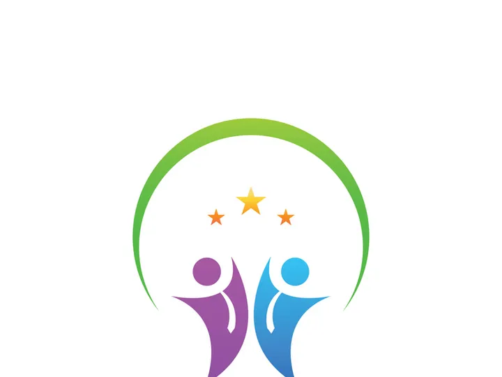 People star logo design to achieve a success or dream.