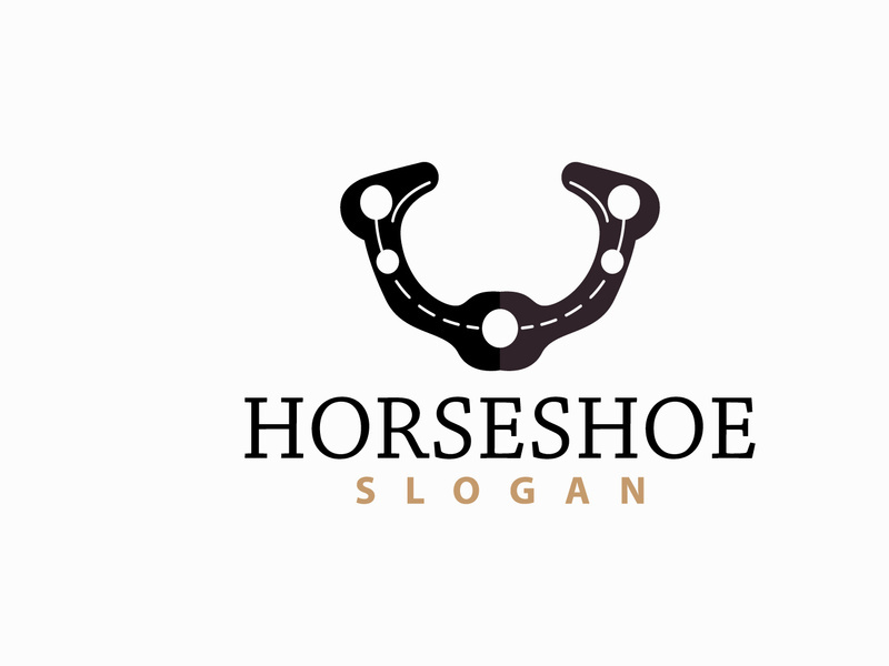 Horseshoe Logo, Horse Vector Vintage Elegant Old Retro Texsas Design