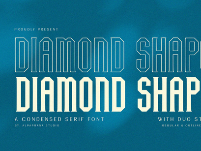 Diamond Shape - Serif Font