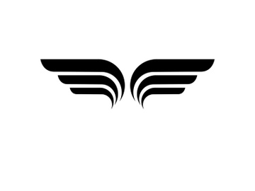 Black wing falcon bird logo preview picture