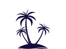 Palm tree summer logo template vector illustration