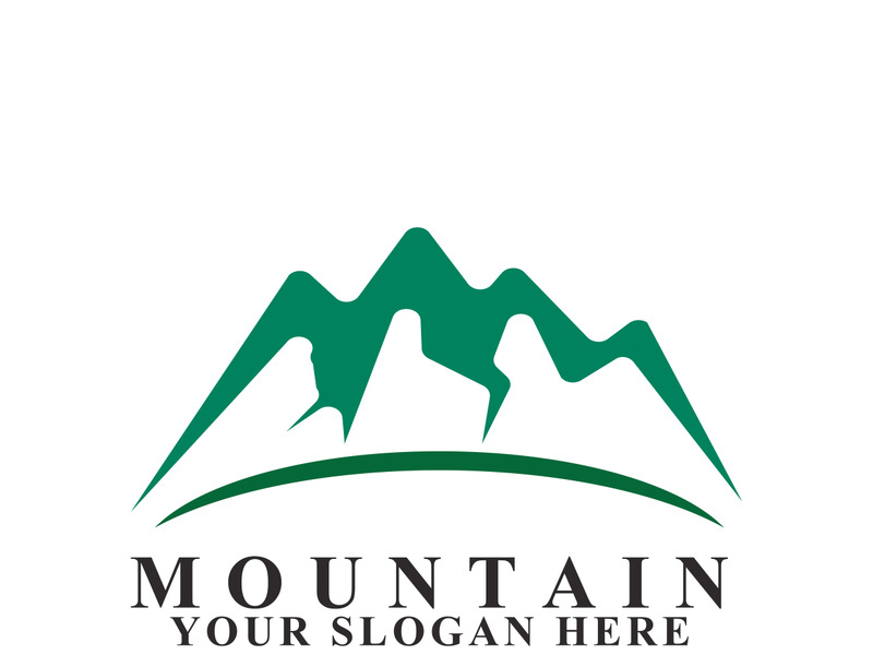 Mountain icon logo template vector illustration design
